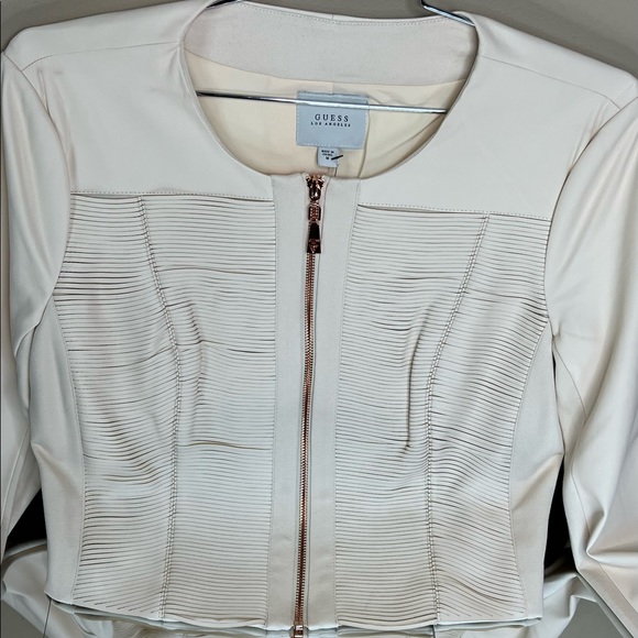 Guess Laser Cut out Leather Jacket - Picture 7 of 17